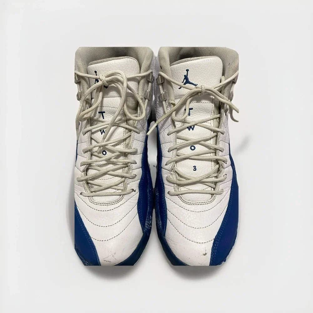 Air Jordan‎ 12 Retro French Blue White Leather Sneakers 130690-113 Mens 11